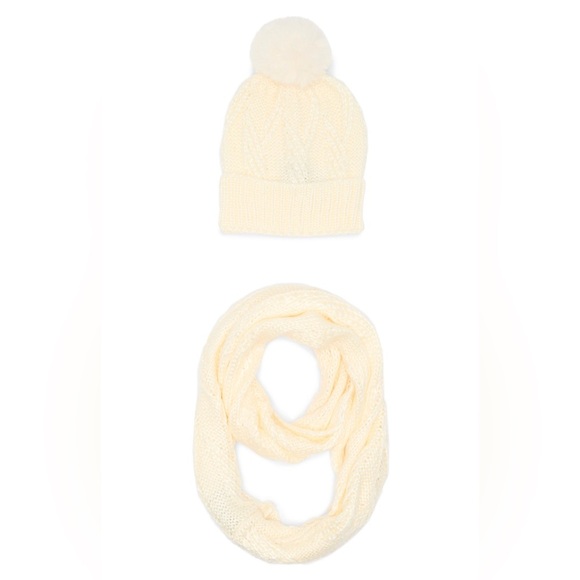 Vince Camuto Pom Beanie & Infinity Scarf Set,
WINTER WHITE, Size One Size, NWT - Picture 1 of 1